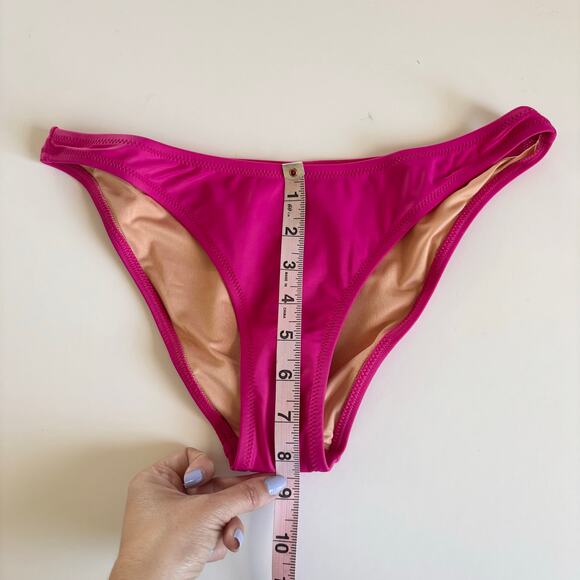 J.Crew Fuchsia Pink Stretch Bikini Hipster Bottoms Women's Swimwear Size Small - Picture 6 of 8